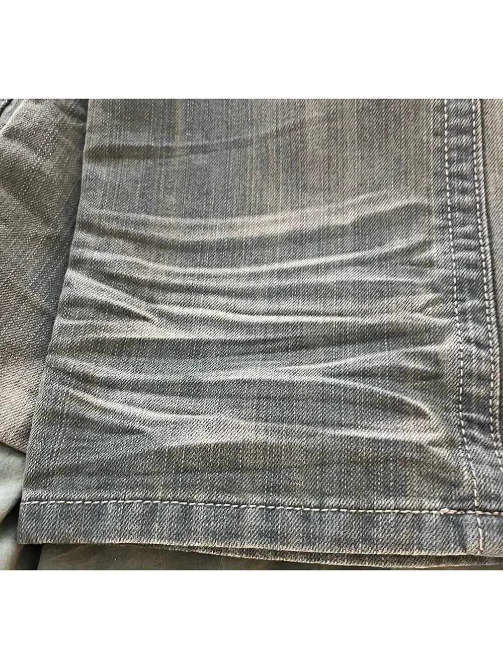 Dio Denim Men Y2K Vintage Straight Leg Jeans Heavy Light Wash distressed 32x34